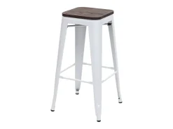 Taburete de bar MCW-A73 (set de 2), blanco