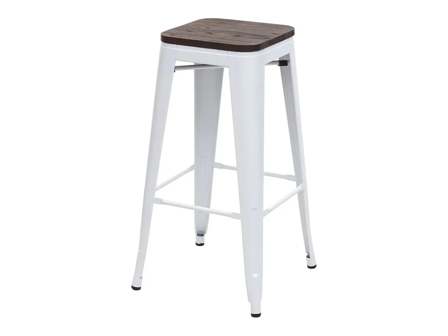 Taburete de bar MCW-A73 (set de 2), blanco