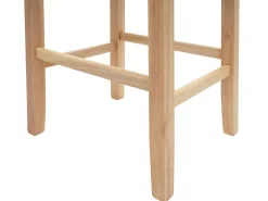 Taburete de bar MCW-C33 (juego de 2), gris oscuro, patas claras, tela/textil