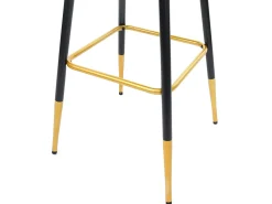 Taburete de bar MCW-E70 (set de 2) terciopelo, gris