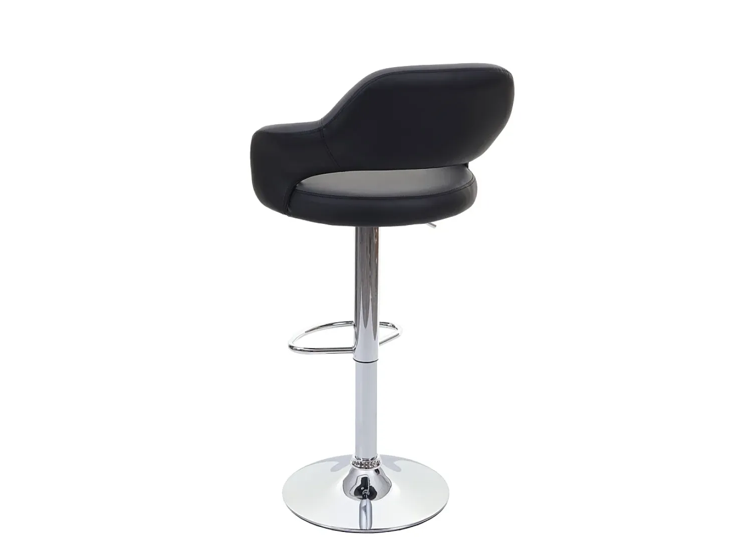 Taburete de bar MCW-F16, gris-negro