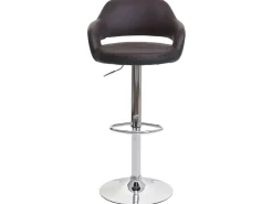 Taburete de bar MCW-F16, marrón-negro