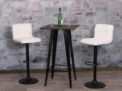 Taburete de bar MCW-G87 (juego de 2), crema-beige
