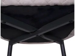 Taburete de bar MCW-H79, tela/textil gris