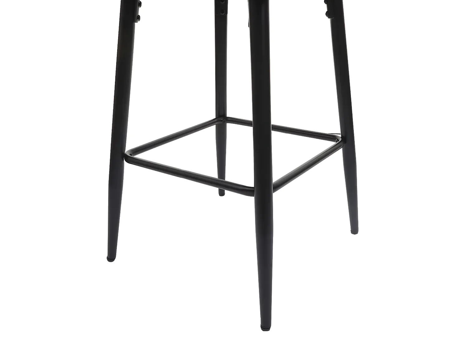 Taburete de bar MCW-H93 (juego de 2), imitación de cuero crema-beige