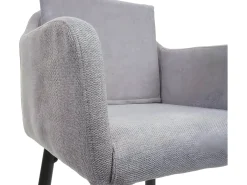 Taburete de bar MCW-H93 (juego de 2), tela/textil gris claro