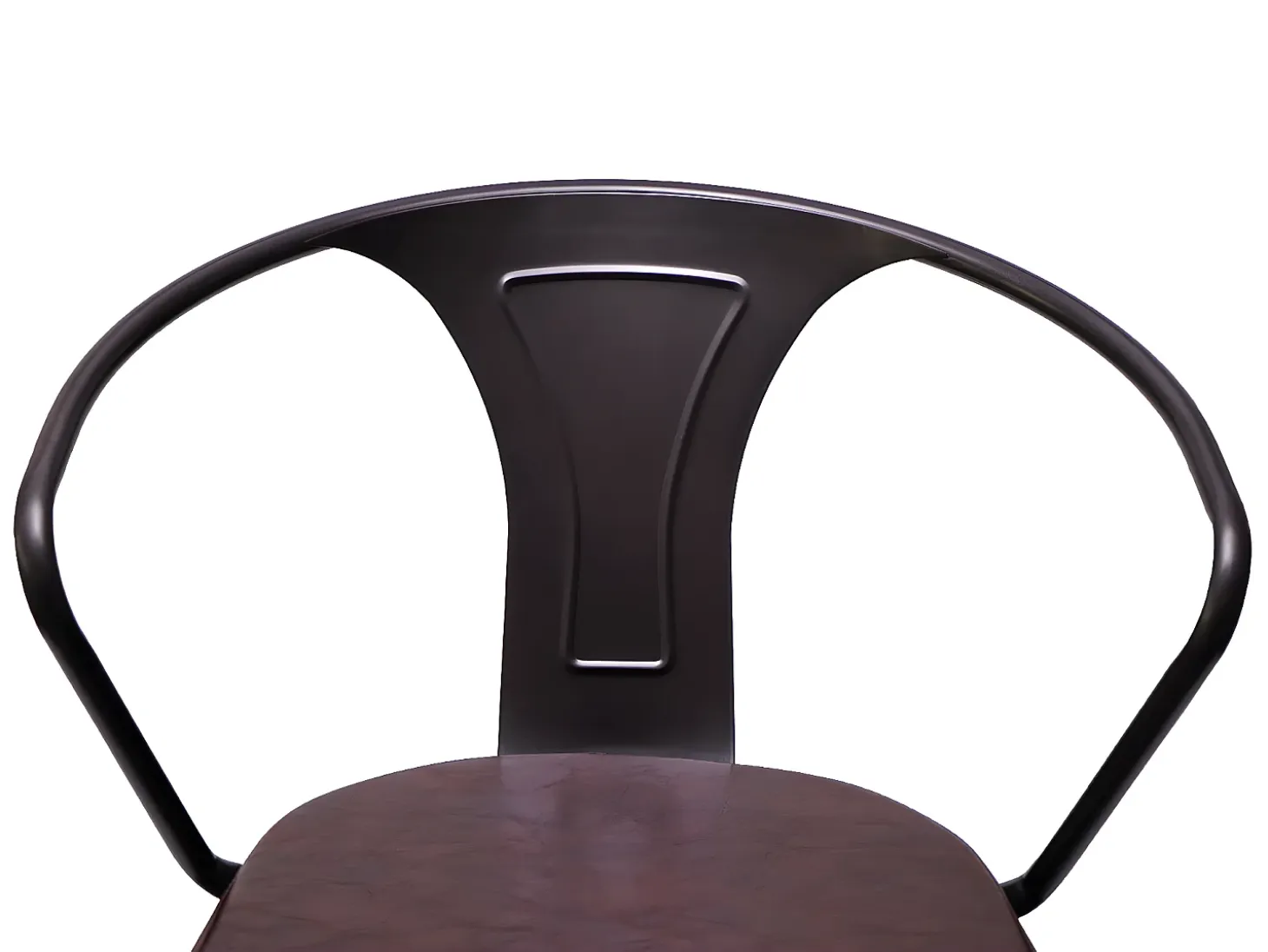 Taburete de bar MCW-H10b (juego de 2), vintage negro-marrón
