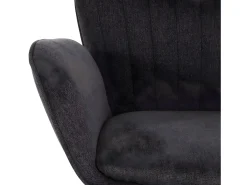 Taburete de bar MCW-M67 (juego de 2), gris oscuro pie negro