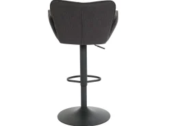 Taburete de bar MCW-M67 (juego de 2), gris oscuro pie negro
