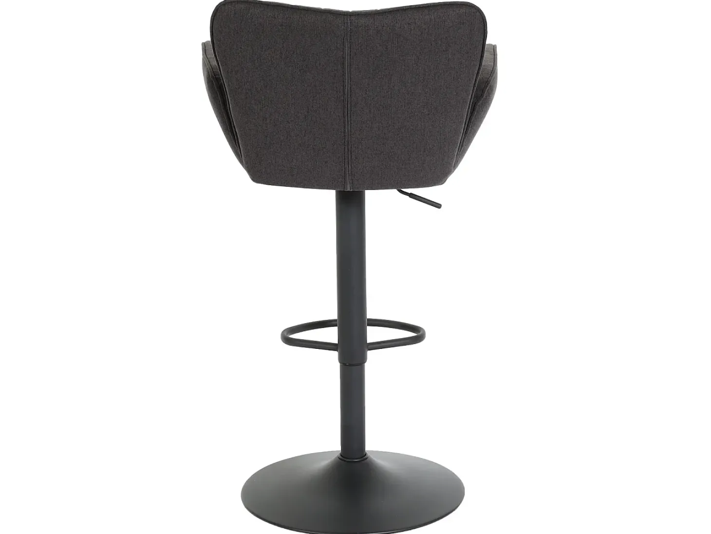 Taburete de bar MCW-M67 (juego de 2), gris oscuro pie negro