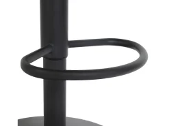 Taburete de bar MCW-M67 (juego de 2), gris oscuro pie negro