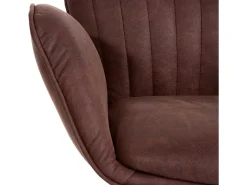 Taburete de bar MCW-M67 (juego de 2), marrón oscuro pie negro
