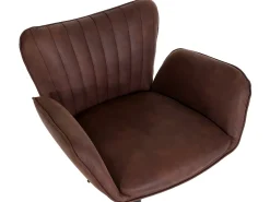 Taburete de bar MCW-M67 (juego de 2), marrón oscuro pie negro