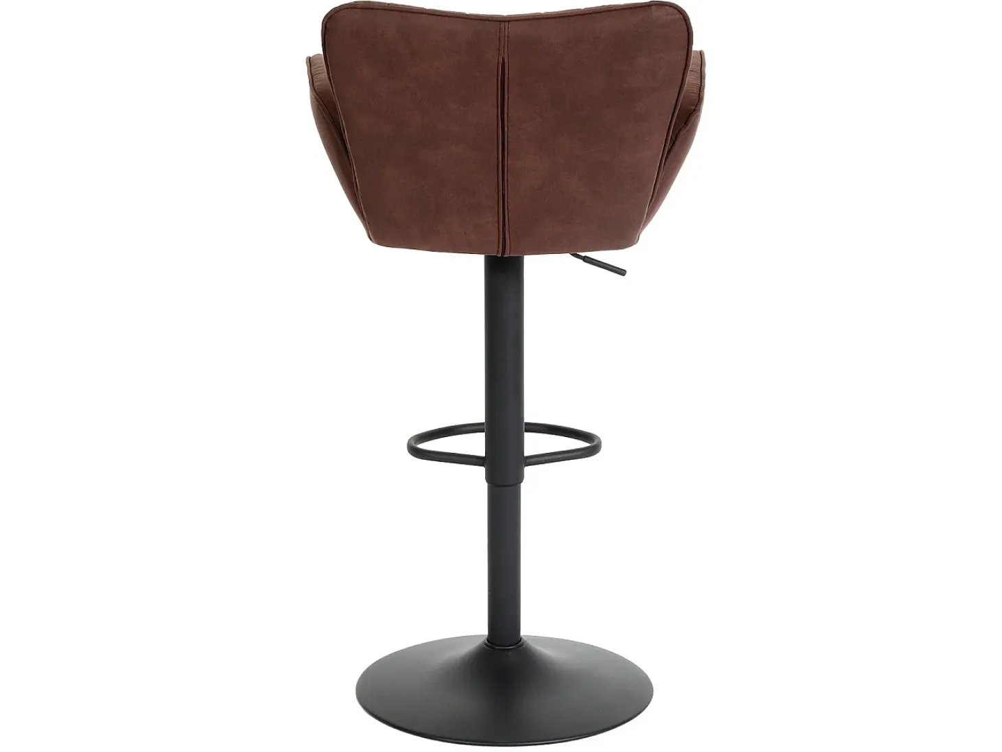 Taburete de bar MCW-M67 (juego de 2), marrón oscuro pie negro