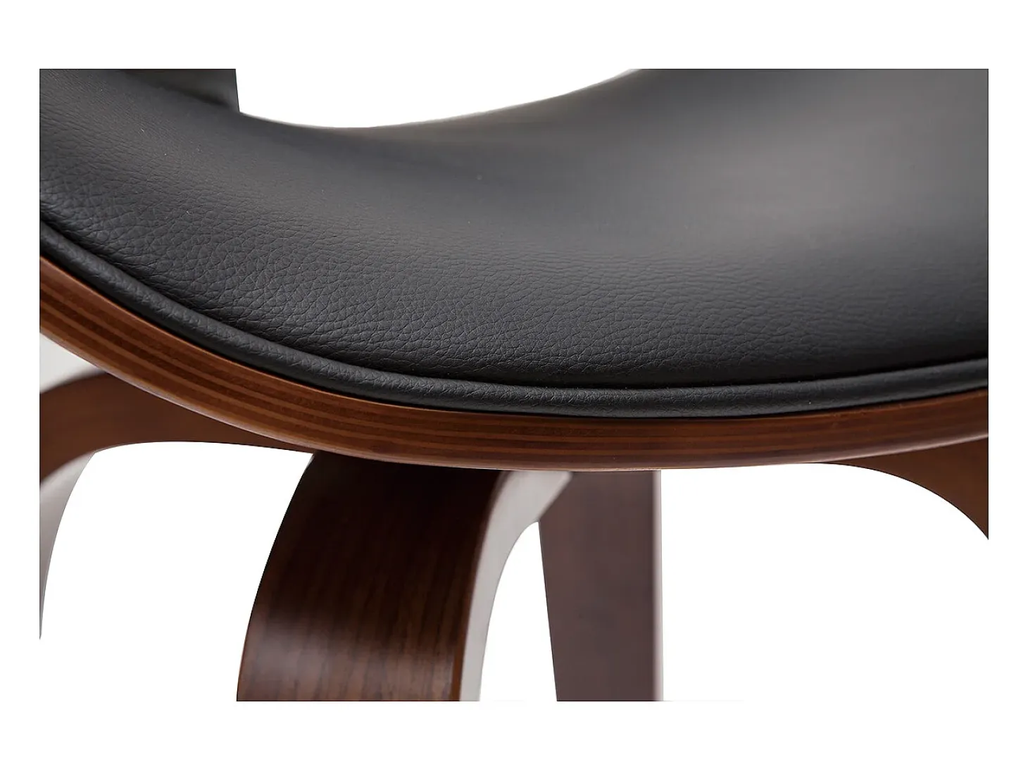 Taburete de bar moderno negro y madera oscura 65 cm WALNUT