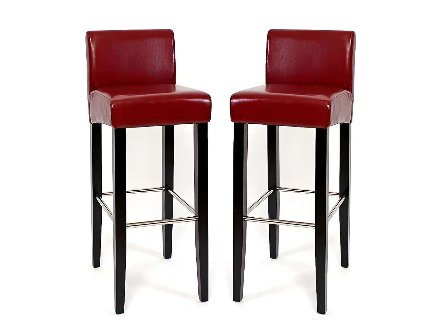 Taburete de bar N25 (set de 2), rojo