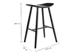 Taburete de bar nogal 65 cm DEMORY