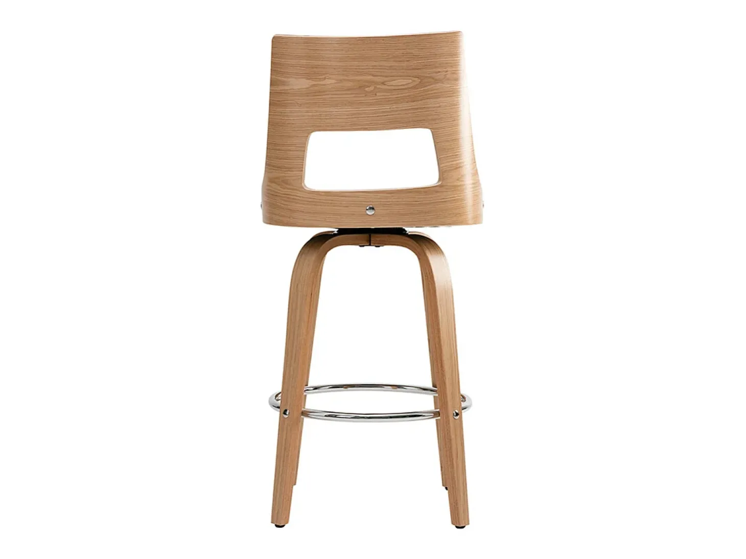 Taburete de bar nórdico blanco y madera clara GARBO