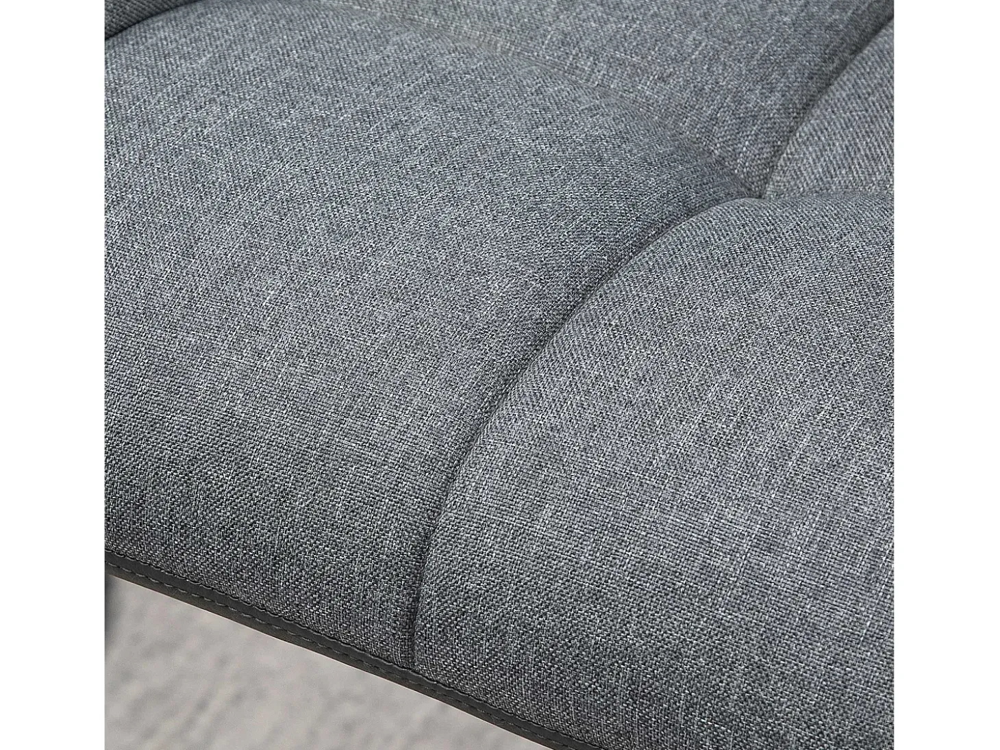 Taburete de bar regulable de 2 piezas con respaldo y reposapiés, rotación de 360°, en lino sintético, gris (57,5x52,5x93-114 cm)