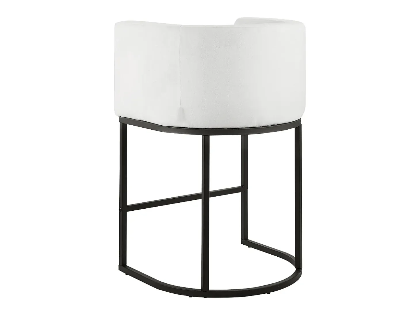 Taburete de Bar SucceBuy, Lote de 3, Silla de Bar en Tela, 63.5 cm Alto, Asiento de Cocina con Respaldo, Reposabrazos, Estructura en Metal Y Reposapiés, Blanco