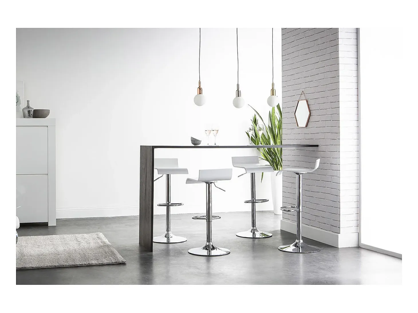Taburete de bar SURF color blanco