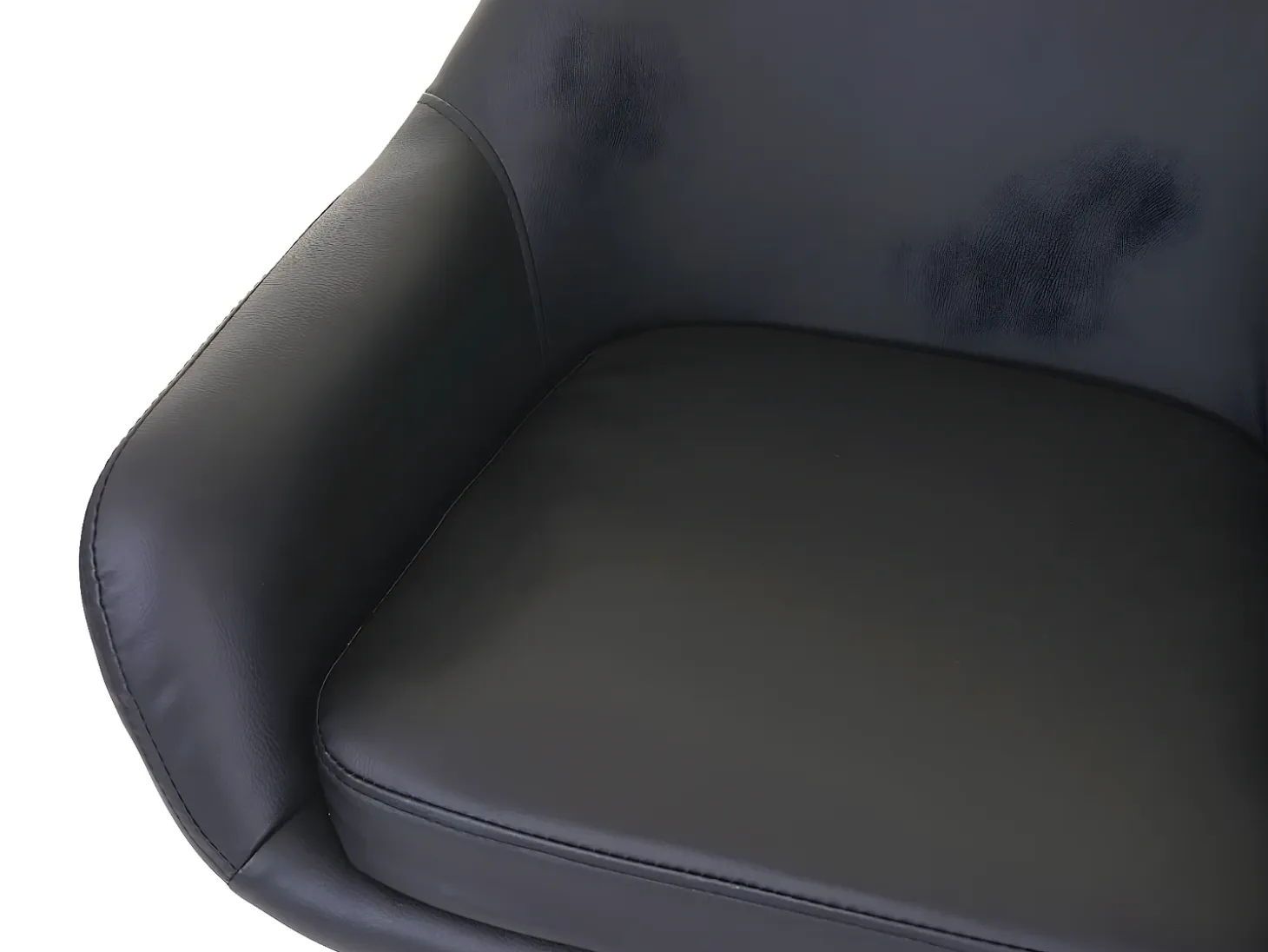 Taburete de bar Vaasa T381 (set de 2), polipiel, negro