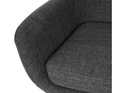 Taburete de bar Vaasa T381 (set de 2), textil, gris oscuro