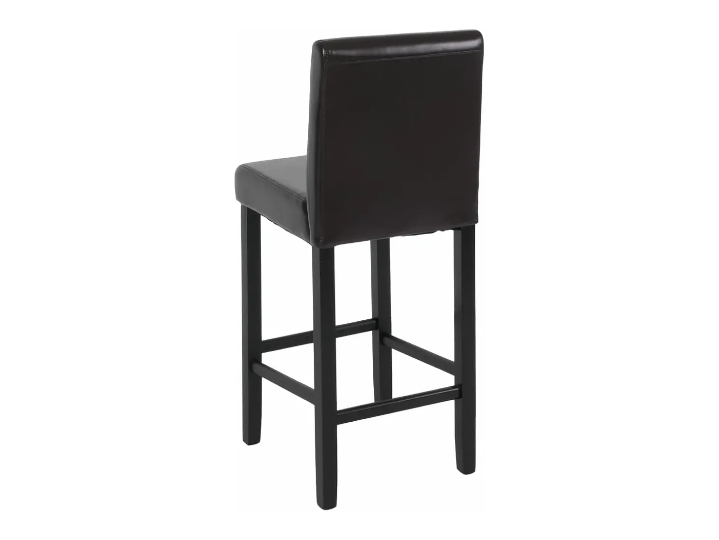 Taburete de bar Vicenza (set de 2), marrón, patas oscuras