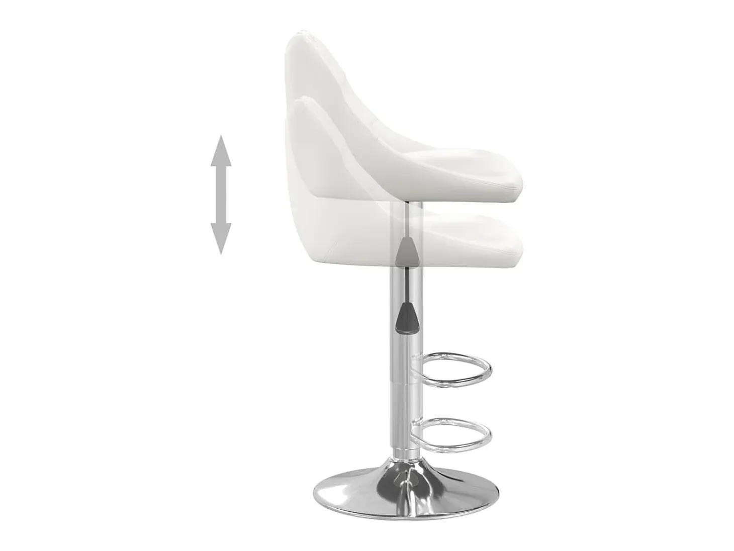 Taburete de cocina cuero sintético blanco