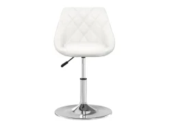 Taburete de cocina de cuero sintético blanco