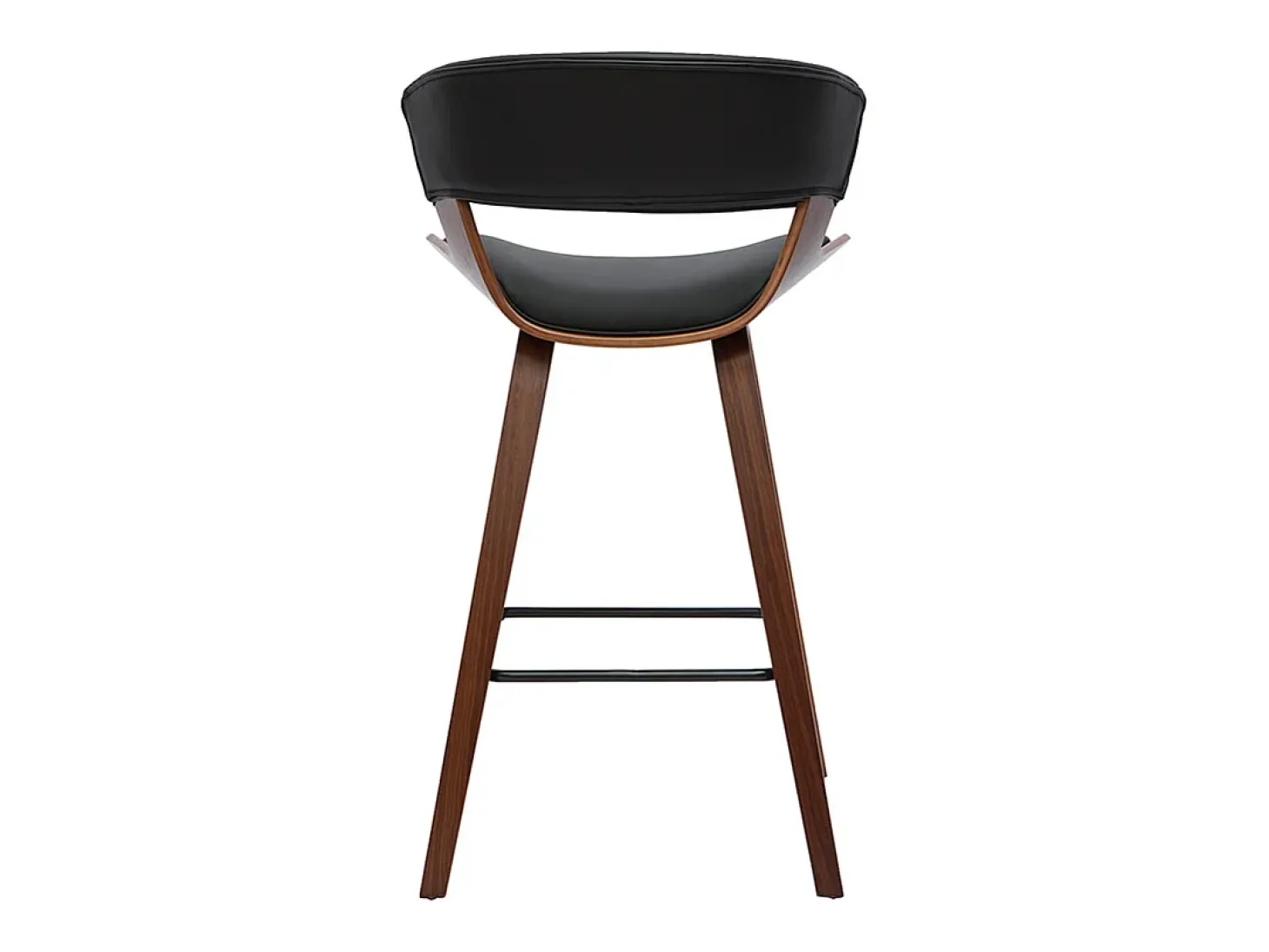 Taburete de cocina de diseño negro con madera oscura 65 cm SYRAH