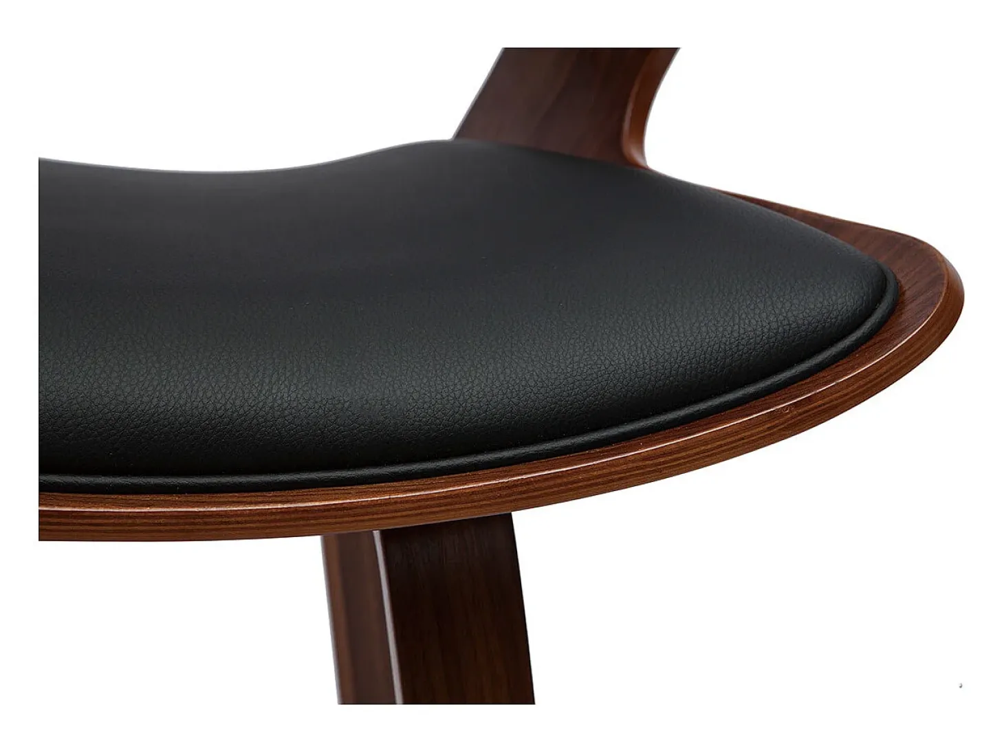 Taburete de cocina de diseño negro con madera oscura 65 cm SYRAH