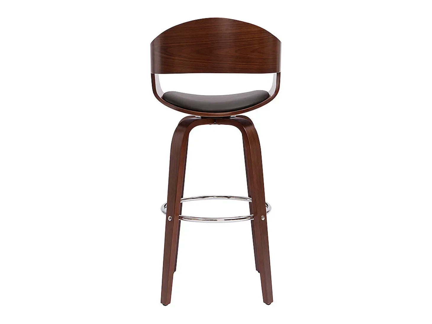 Taburete de cocina de diseño negro con madera oscura 67.5 cm GAO