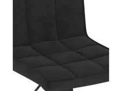 Taburete de cocina de terciopelo negro