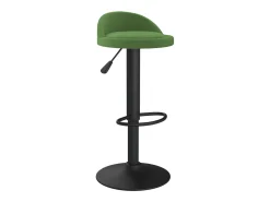 Taburete de cocina de terciopelo verde oscuro