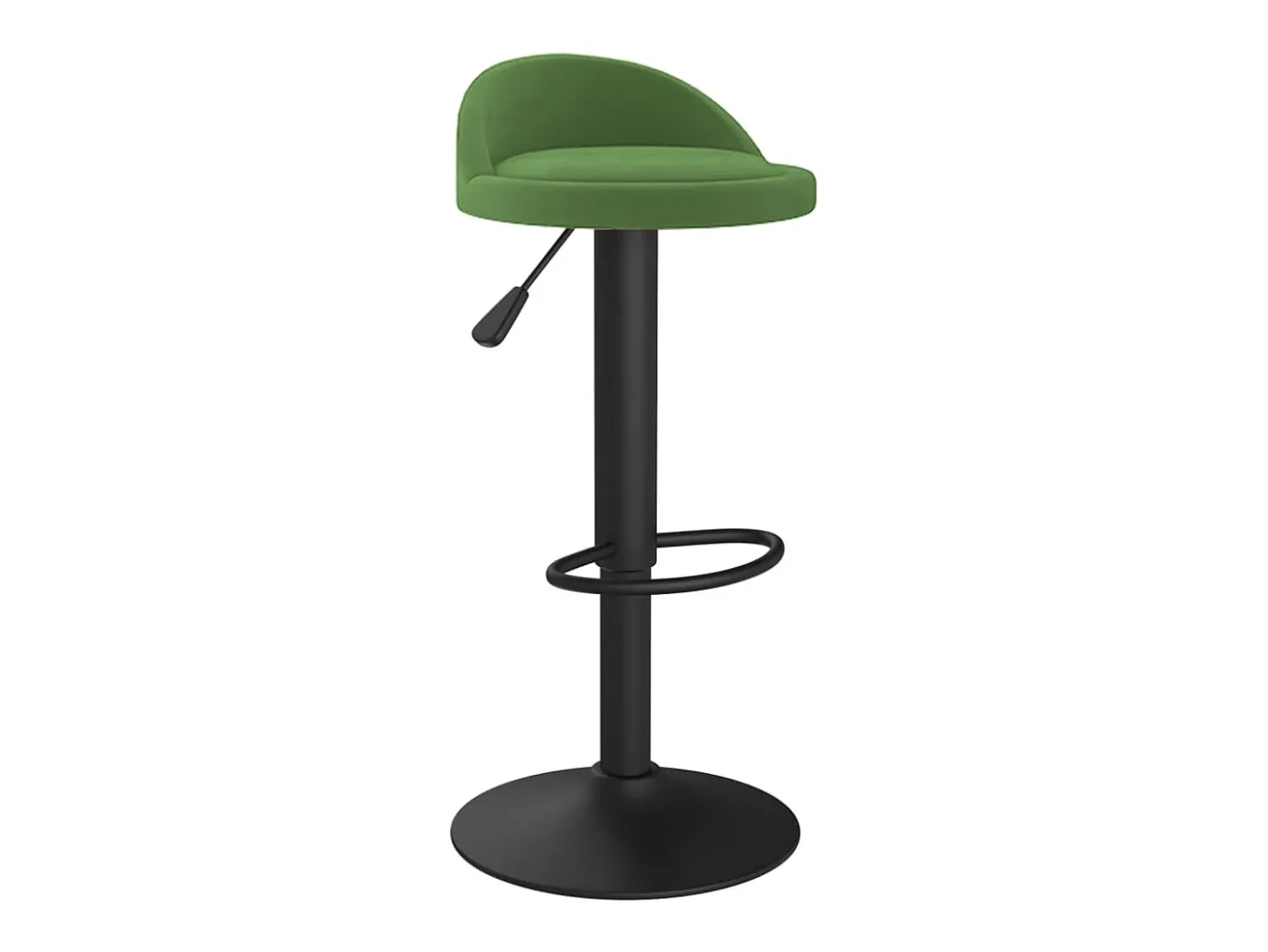 Taburete de cocina de terciopelo verde oscuro