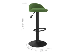 Taburete de cocina de terciopelo verde oscuro