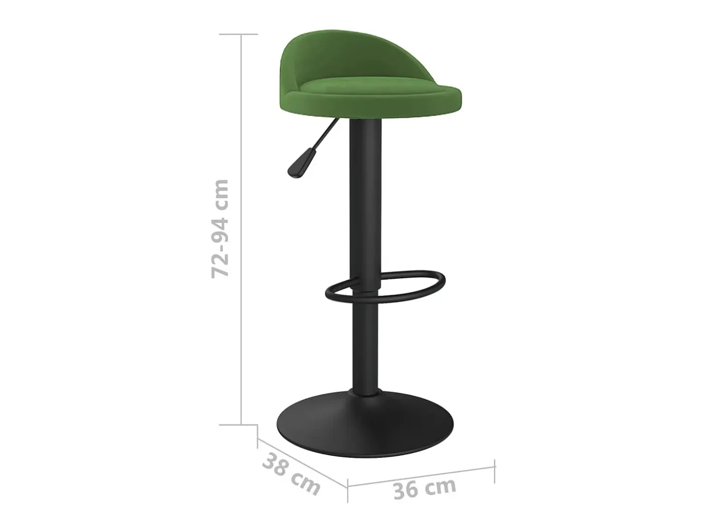 Taburete de cocina de terciopelo verde oscuro