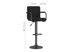 Taburete de cocina de terciopelo negro