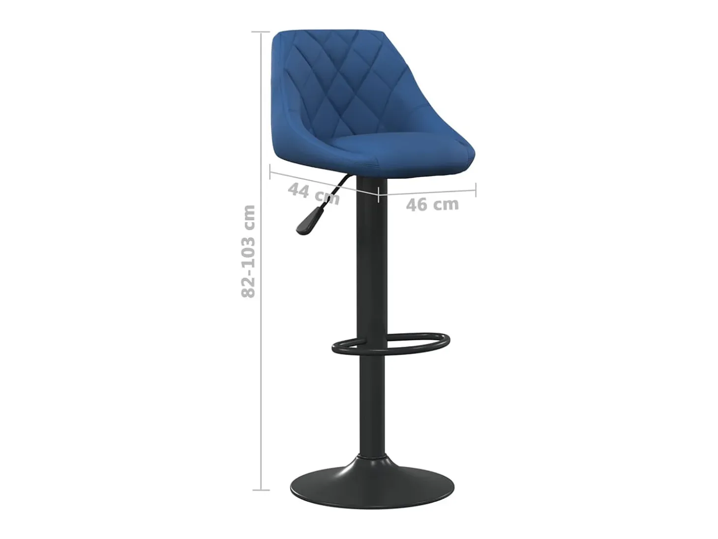 Taburete de cocina de terciopelo azul