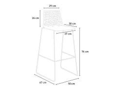 Taburete de Cocina Grand Soleil 74cm Design Spider Slitta - Bordeaux