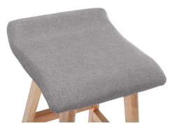 Taburete de cocina tela gris claro