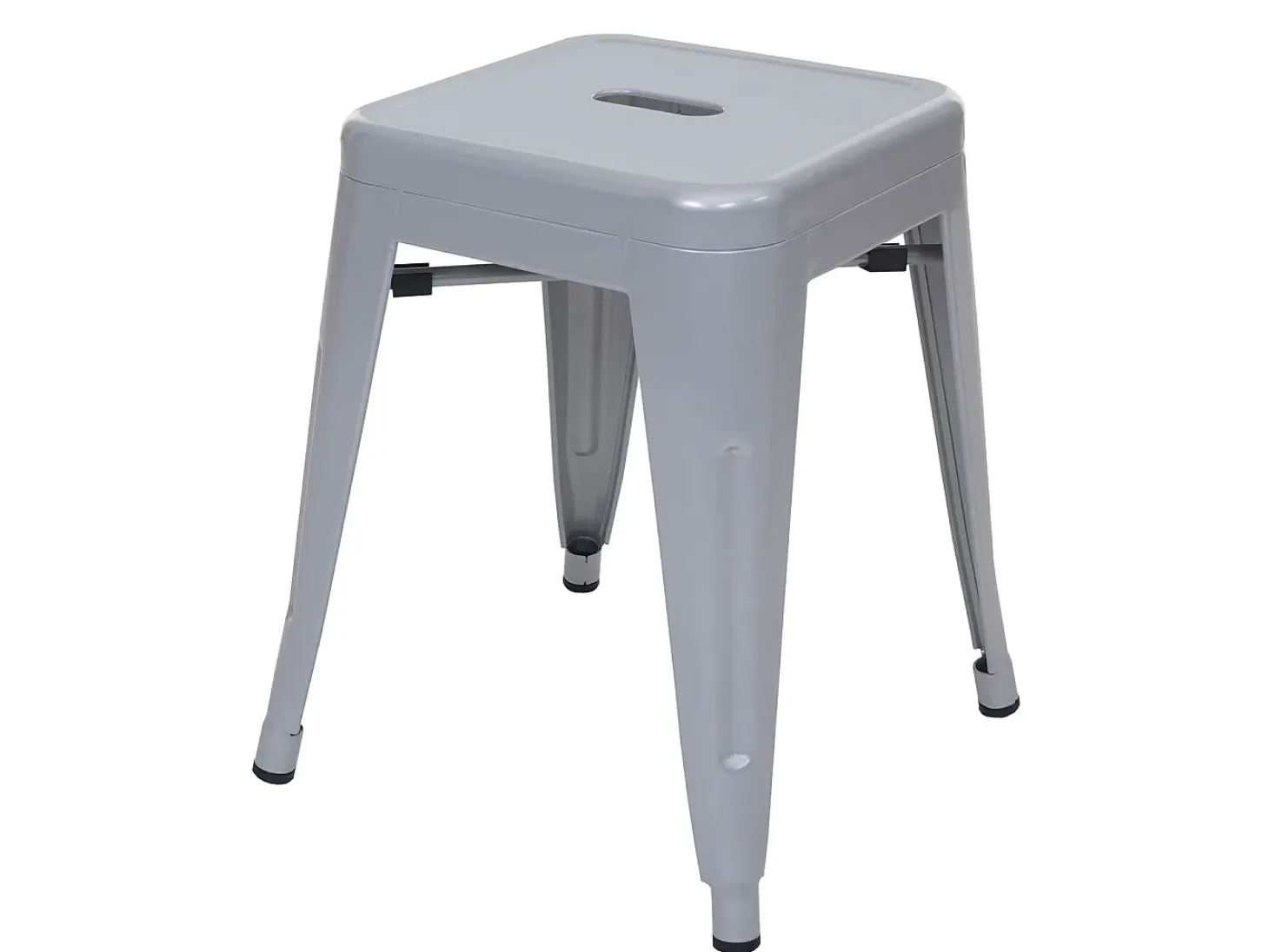 Taburete de metal MCW-A73 (juego de 6), gris