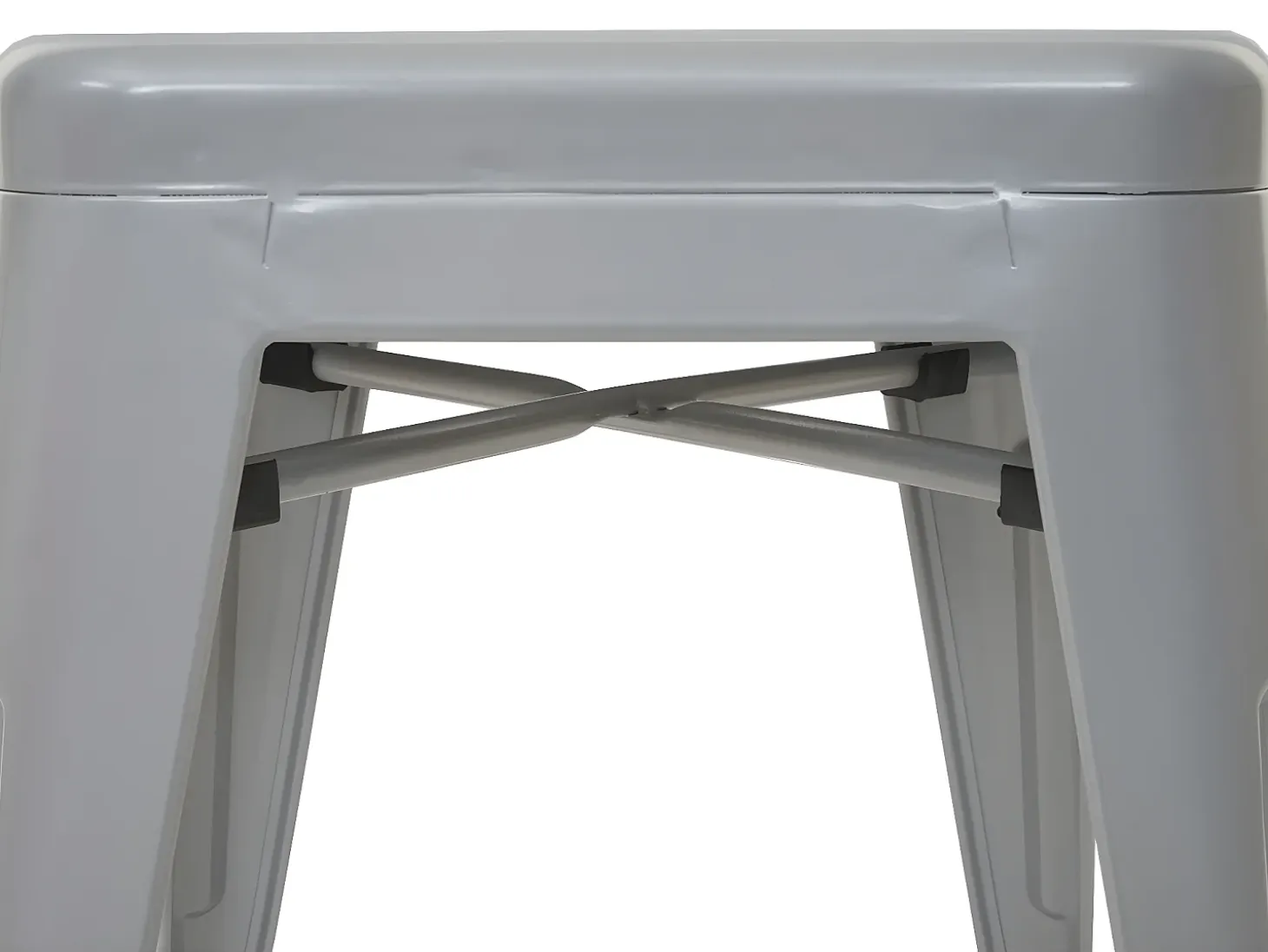 Taburete de metal MCW-A73 (juego de 6), gris