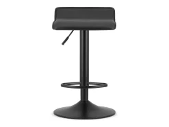 Taburete giratorio Valora YERR, cuero ecológico negro, ajustable