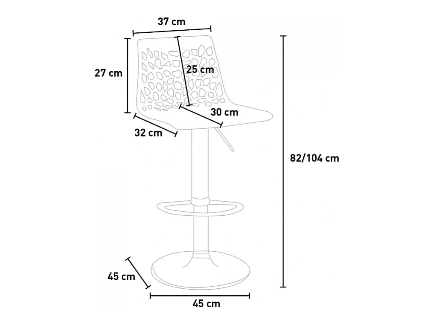Taburete Grand Soleil SPIDER para cafetería bar cocina alto fijo giratorio reposapiés regulable - Marrón