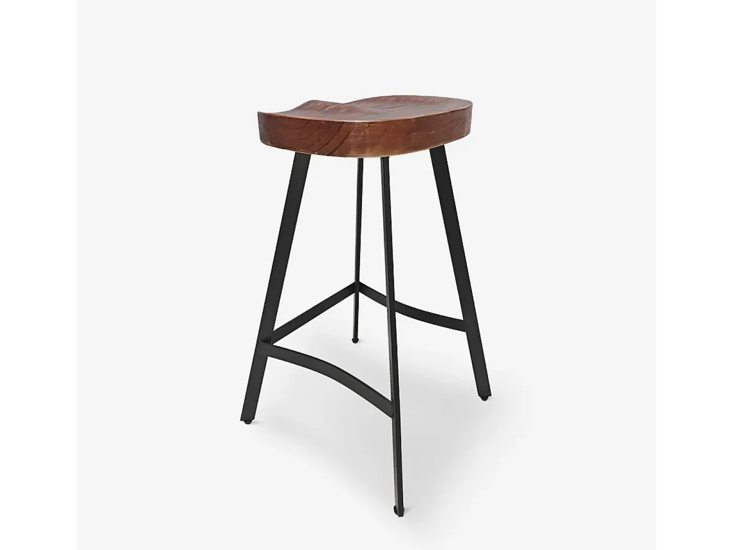 Taburete industrial de madera y metal vintage para isla de cocina Lumax
