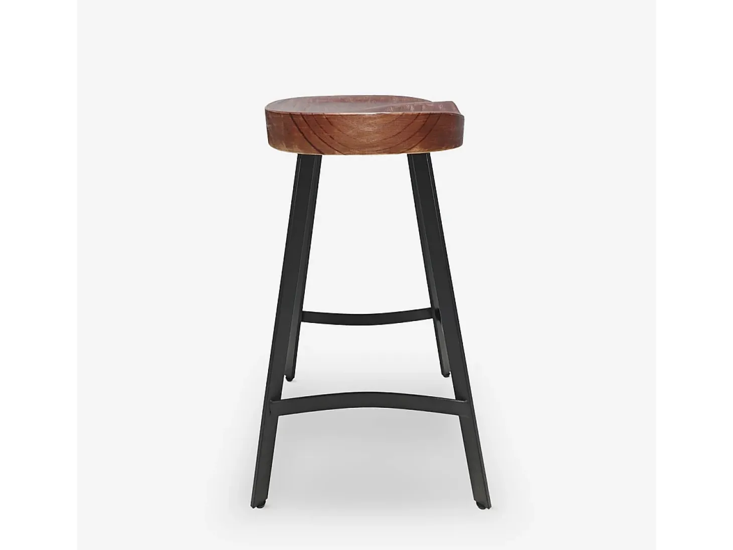 Taburete industrial de madera y metal vintage para isla de cocina Lumax