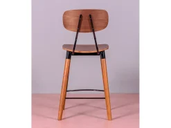 Taburete industrial en madera de nogal - Copine - Nogal