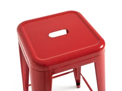 Taburete industrial Kontoir 65 cm de acero rosa brillante-Color Rojo